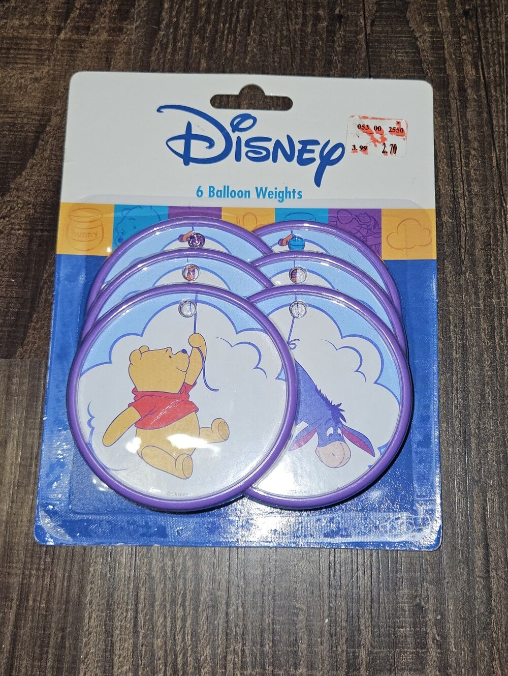 Vintage Disney Winnie The Pooh 6 Pack Balloon Weights